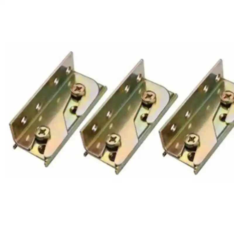 

4pcs/set Cold Rolled Steel Bed Bracket Wood Board Connector Thicken Corner Hinge Furniture Hardware Accessories with 32 Screws