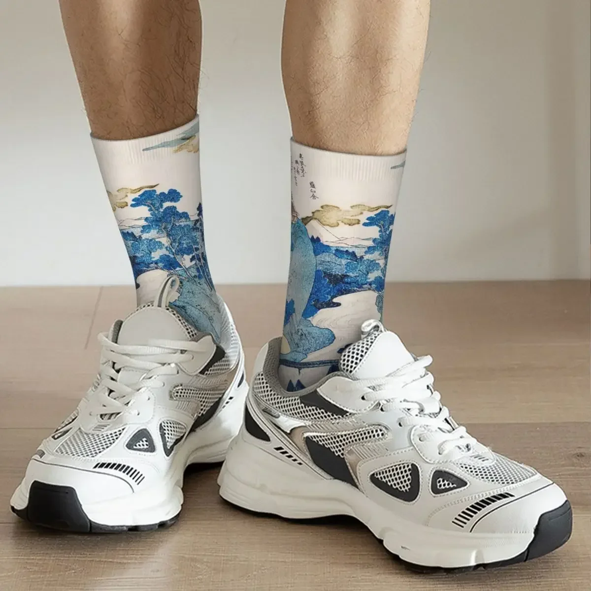 Носки Fuji No Yukei от Utagawa Kuniyoshi чулки высокого качества в стиле Харадзюку всесезонные