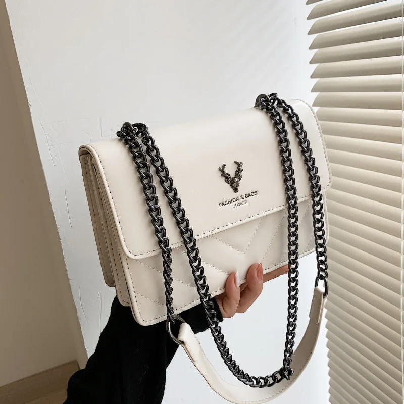 

Brand Antlers Chain Crossbody Bag Women Designer Armpit Bag High Quality Female Luxury Shoulder Bag Flip Clutch Wallet Phone