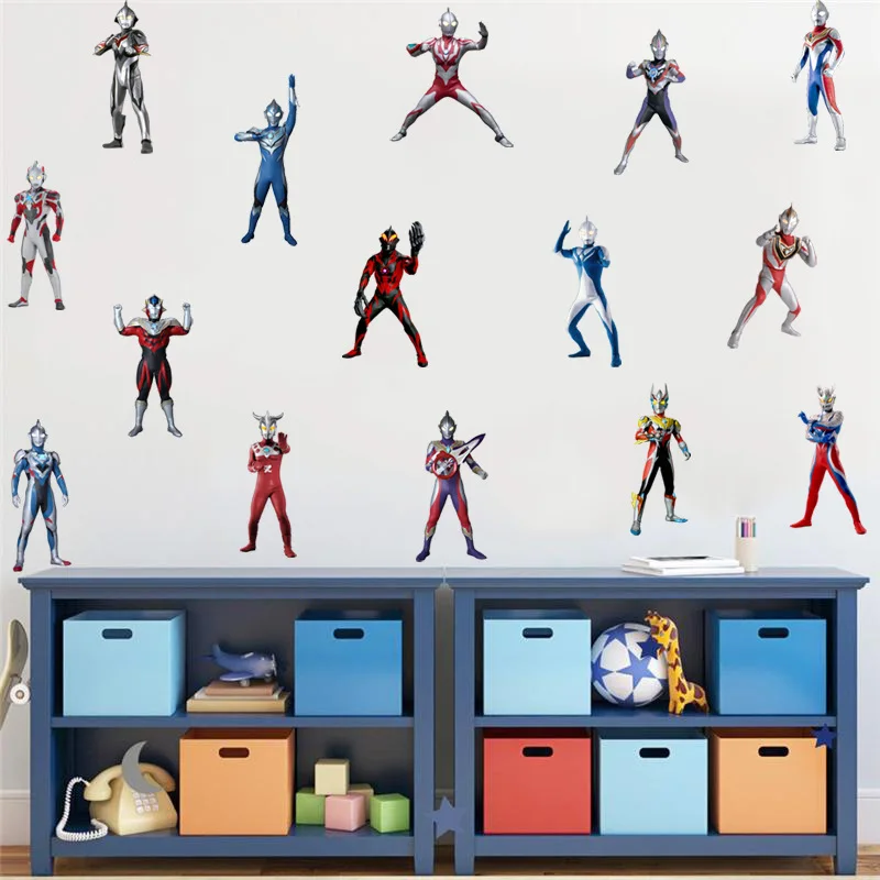 49x32 см Ultraman Deja аниме Наклейка на стену декоративная наклейка из ПВХ для детской комнаты наклейка на каракули подарок на день рождения