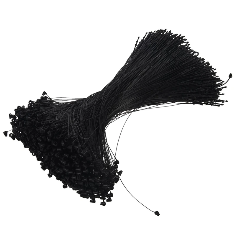 

7 Inch 3000 Pcs Black Snap Lock Pin Loop Plastic Tag Fastener Hook Ties