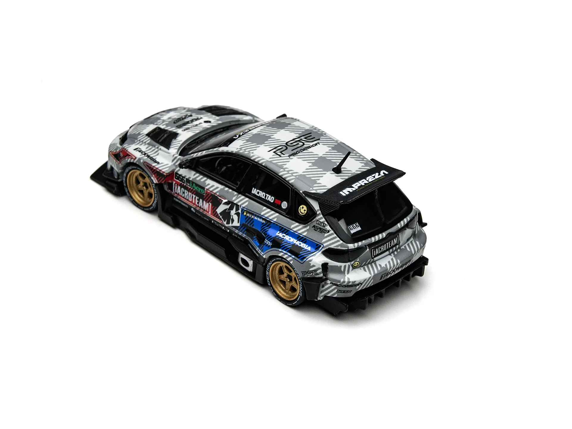 Фото Модель автомобиля TimeMicro1:64 Impreza WRX STI Raider IAcro Special Edition из литого сплава для хобби, коллекционирования и демонстрации №5