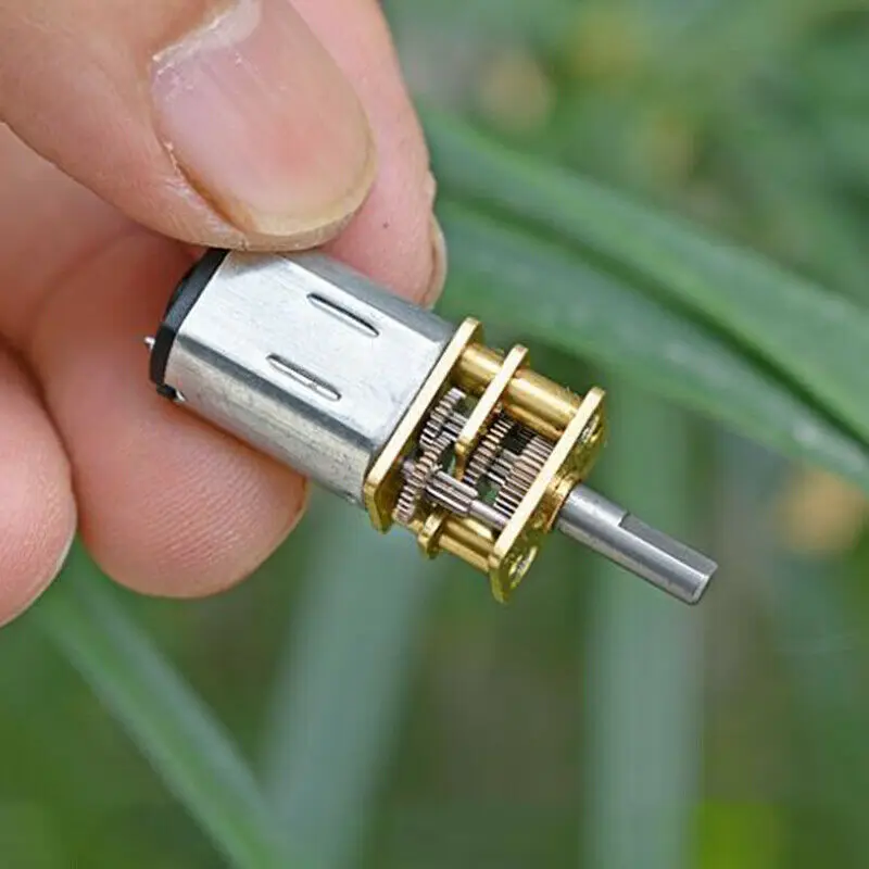 Полностью металлическая коробка передач Micro N20, беззвучный двигатель постоянного тока 9 в 56 об/мин, медленная скорость, D-вал, большой крутящий момент, для робота-автомобиля