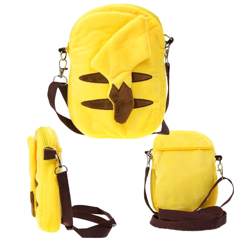 1pcs Pokemon Pikachu Plush Backpack Children's Shoulder Bag Gift Messenger Bag Boys And Girls Coin Purse Gifts