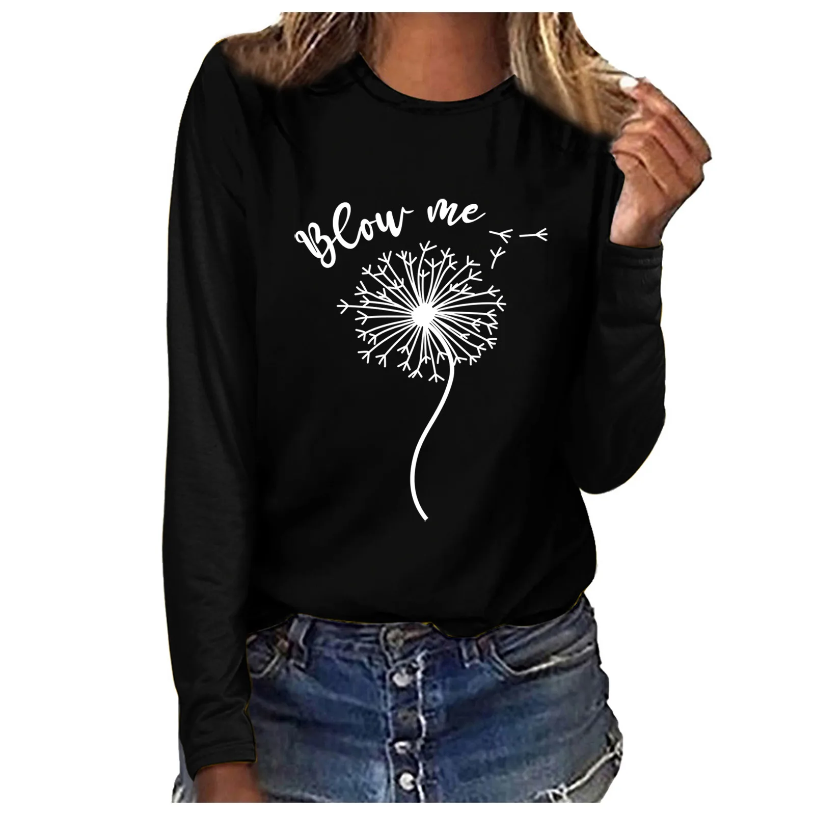 

Shirts for Women Pack Women Tops Cotton O Neck Daily Casual Top Lady Pullover Top