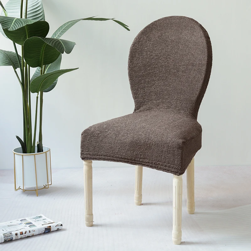 

Чехлы для стульев для свадьбы нескользящий Новый зернистый защитный чехол для обеденной комнаты, офиса, красивый простой чехол на стул, хлопковая спинка, табурет