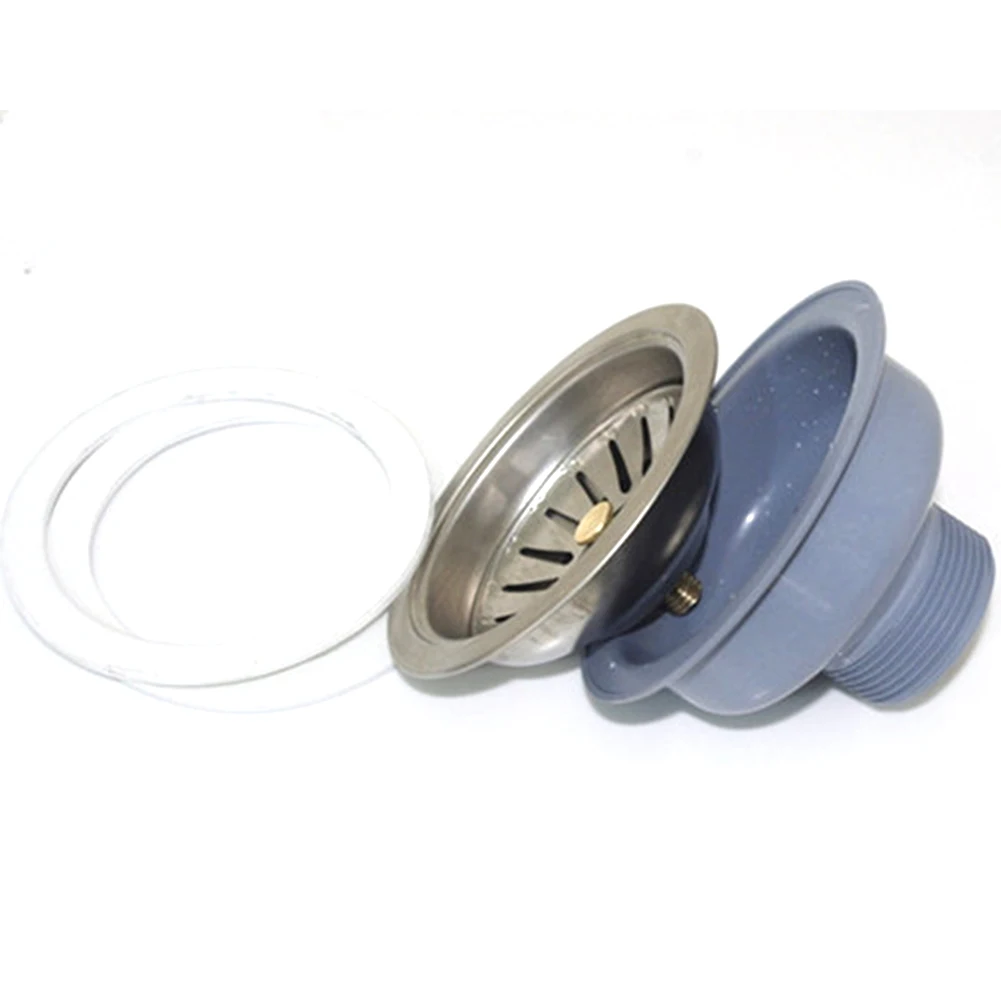 

Sink Drainer Disposer Plug Portable Strainer Stopper Filter Kitchen Stainless Steel Silver