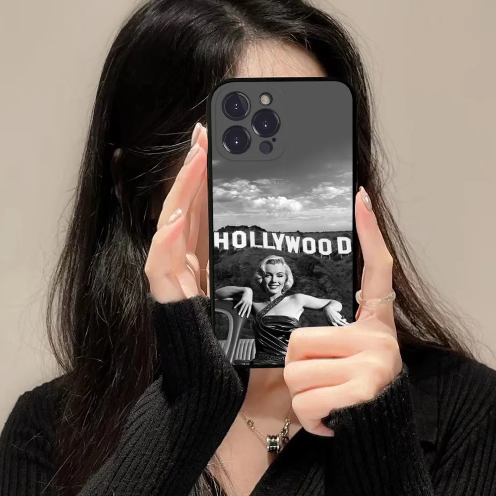 Силиконовый мягкий чехол для подушки Marilyn Monroe iphone 15 14 13 12 11 Pro Mini XS MAX 8 7 6 Plus X XR