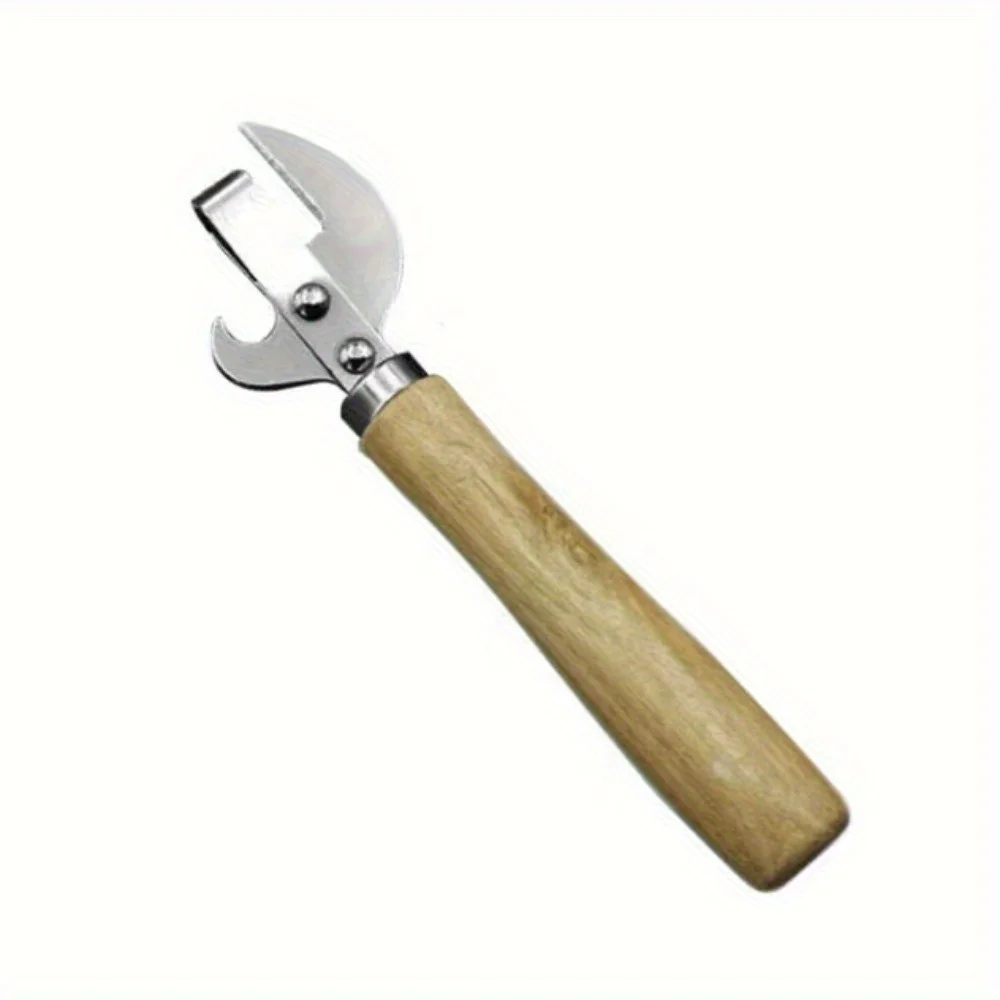 

Деревянная Открывалка Для Банок, Универсальный Кухонный Гаджет, Нож Из Нержавеющей Стали Для Консервных И Пивных Бутылок