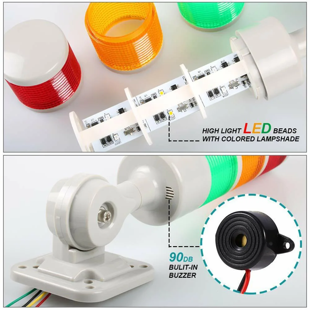 Светодиодные сигнальные огни башни Колонная лампа Andon Lights Вращающееся основание