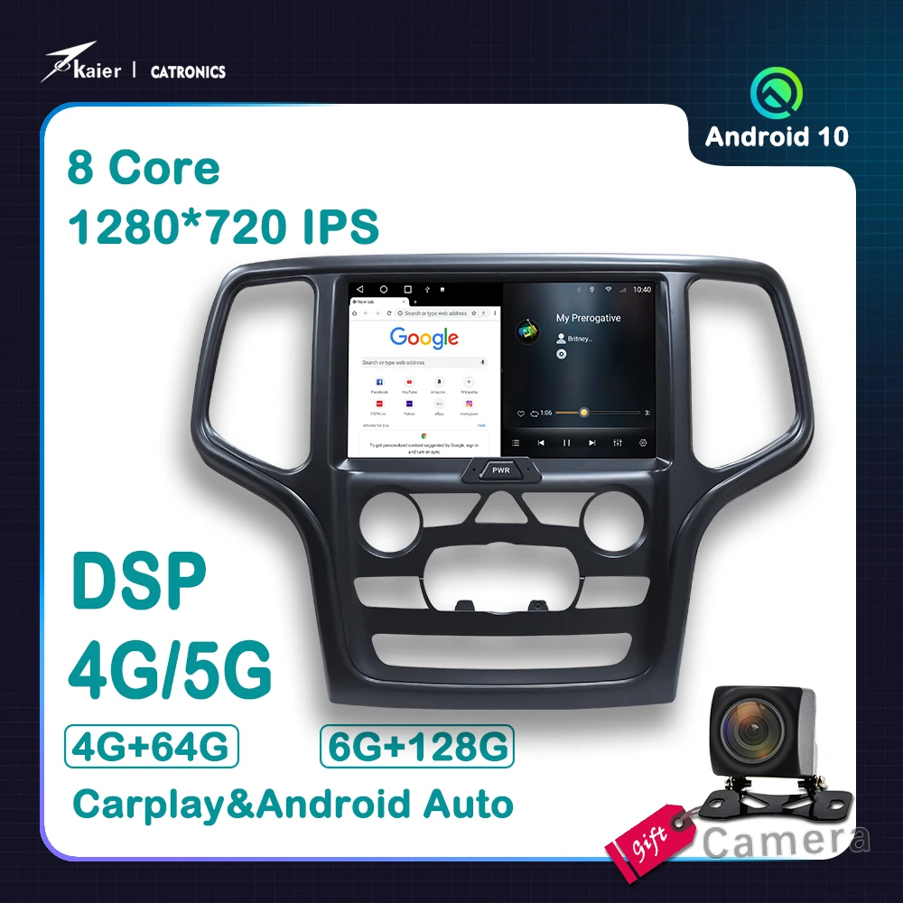 

KAIER Android 10 OCTA CORE DSP for Jeep Grand Cherokee WK2 2013-2019 Car Stereo Gps DVD Multimedia-player NO-2din Navigation