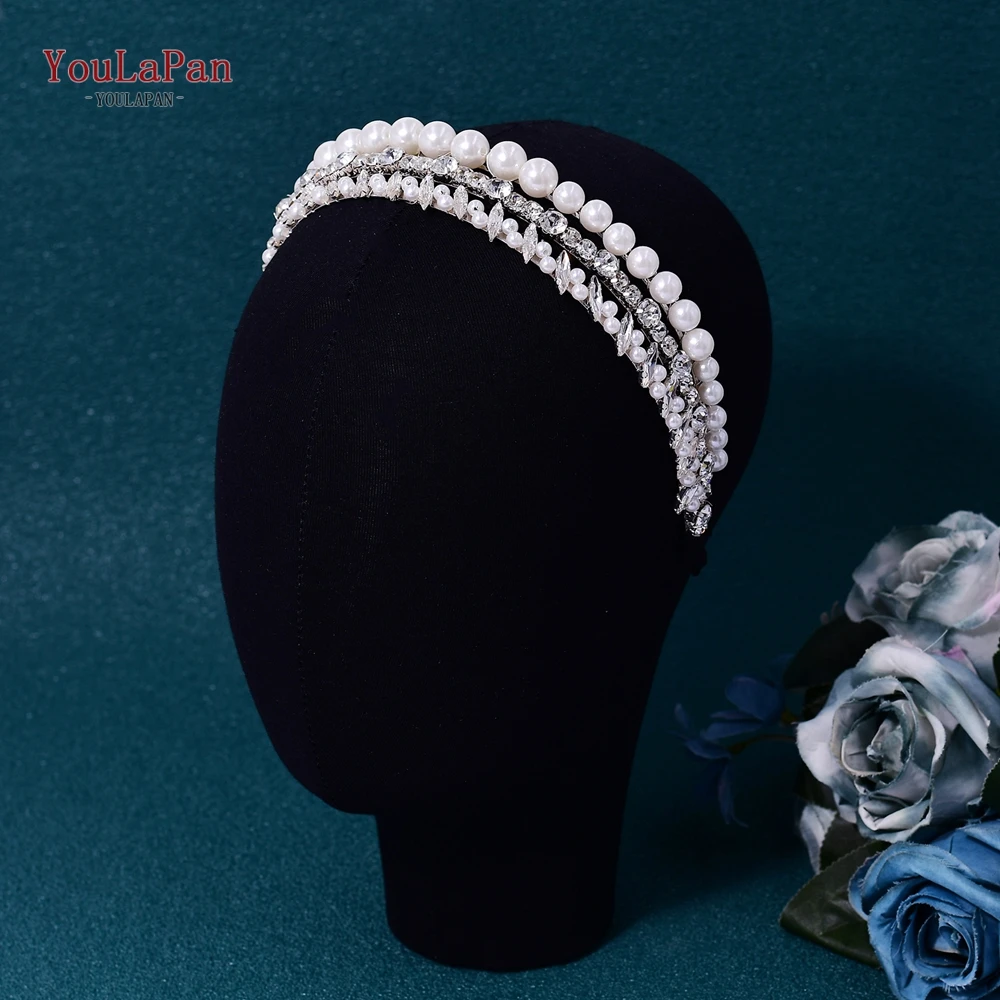 Аксессуары для волос YouLaPan с жемчугом невесты ободок свадебные женские головные