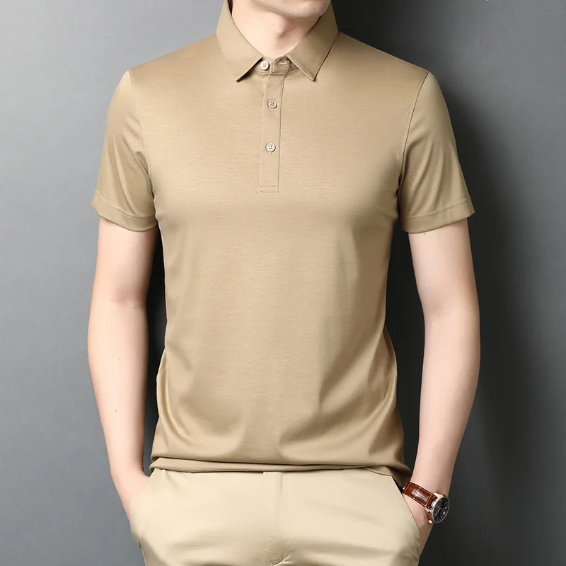 

Новые летние топы, футболки, мужская футболка с коротким рукавом, мужские футболки с лацканами и рукавом до локтя 6222