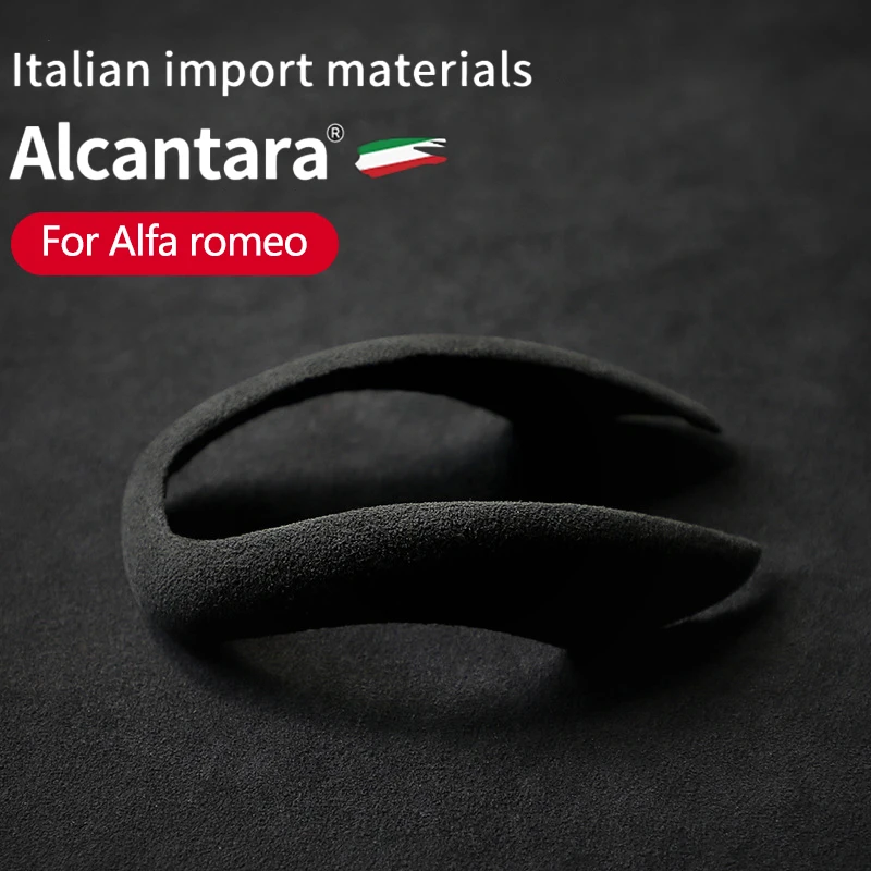 

Alcantara Car Gear Shift Handle Knob Protective Cover Trim Stikcer For Alfa Romeo Giulia Stelvio Interior Modifed Accessories