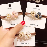 pearl star love hair ring mickey mouse hair rope childrens headdress high elastic rubber band tied head ponytail rope hair ring