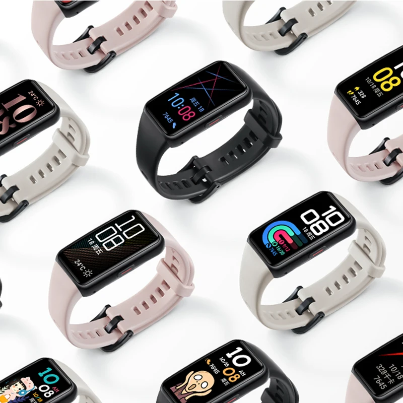 

Honor Band 6 Cn Smart Band Bracelet Fitness Tracker Swimming Waterproof Bluetooth Music Calling Smartband For Huawei Android Ios