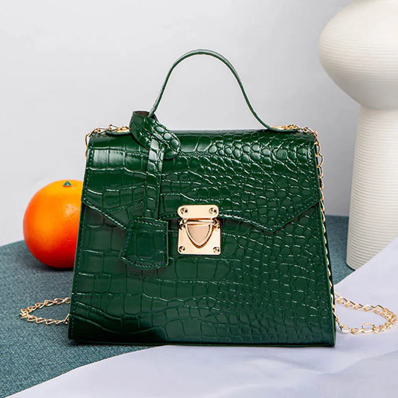 

Crocodile Pattern Handbags New Fashion Crossbody Messenger Bag Shoulder Bags for Women Single Strap Tote Phone Bag Small Purses