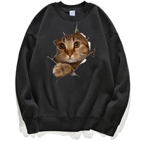 cat cute kawaii cats pullovers hoodie sweatshirt men pullover jumper oversize hoodies crewneck hoody outdoor loose streetwear