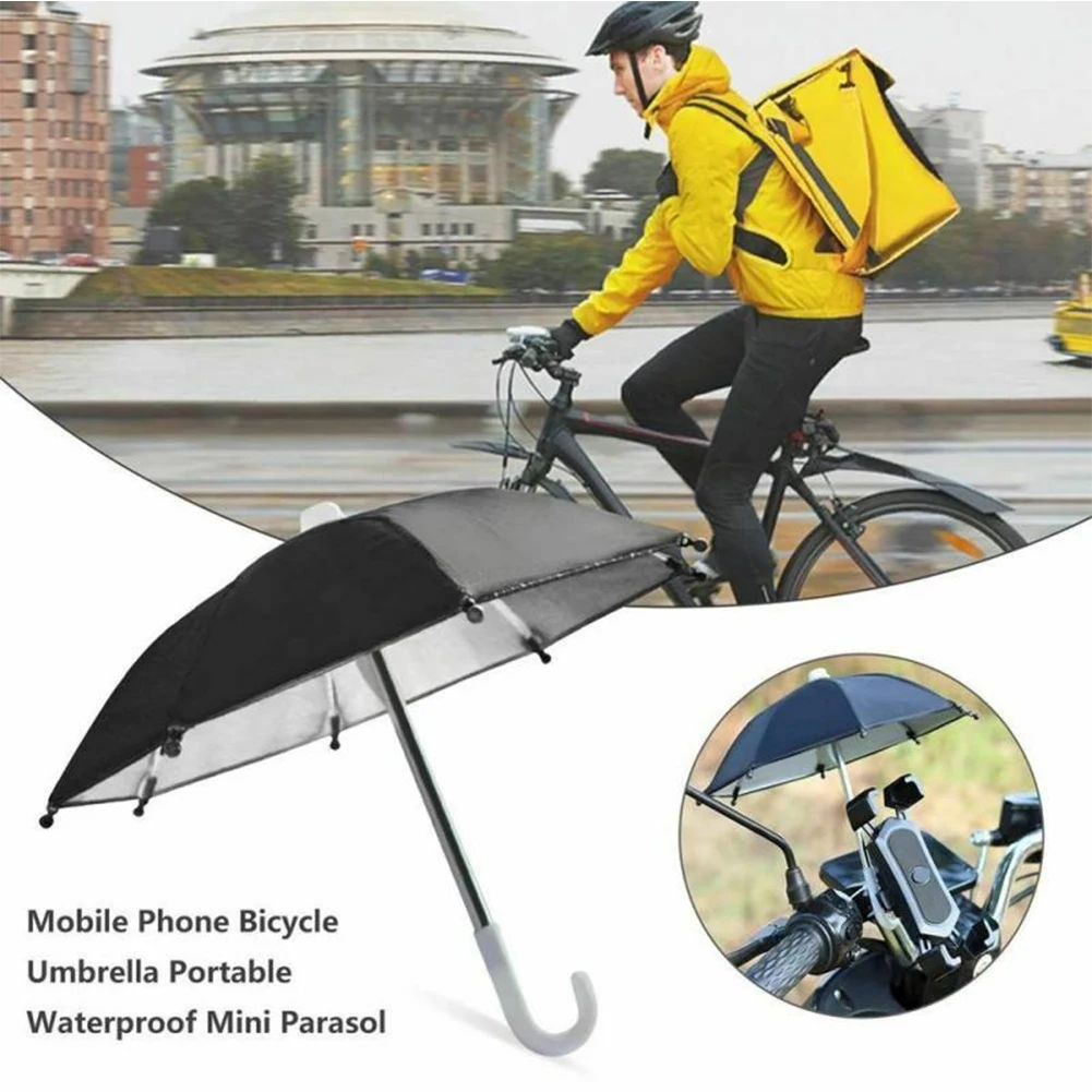

Мини зонт от солнца, прочный и крепкий блок для защиты от ультрафиолетовых лучей, 1 шт., держатель для телефона для мотоцикла из полиэстера, украшение для мотоцикла 43 г