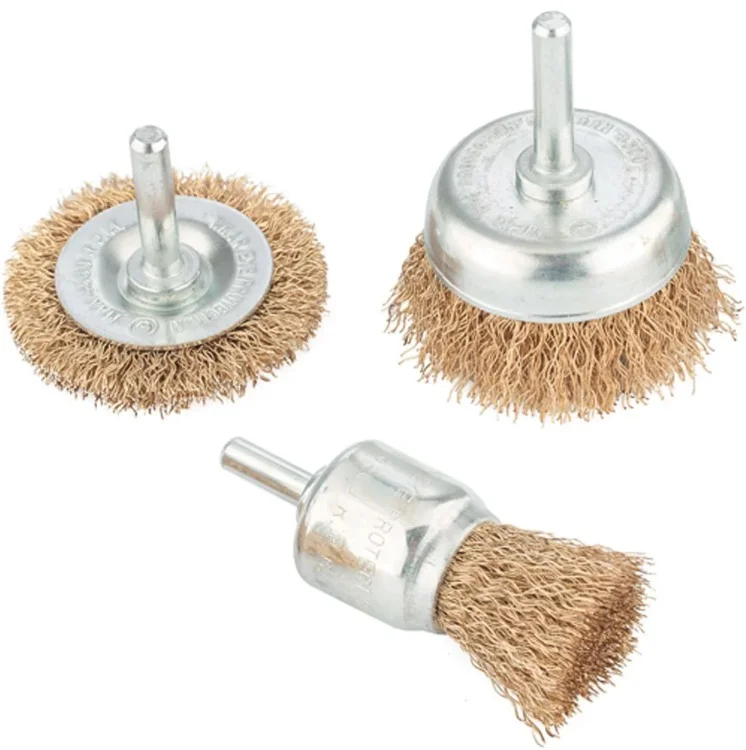 

Latonated Steel Brush Set 3 pieces (25 and 50mm.) with MTX Rod