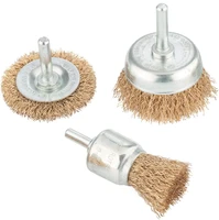 latonated steel brush set 3 pieces 25 and 50mm with mtx rod