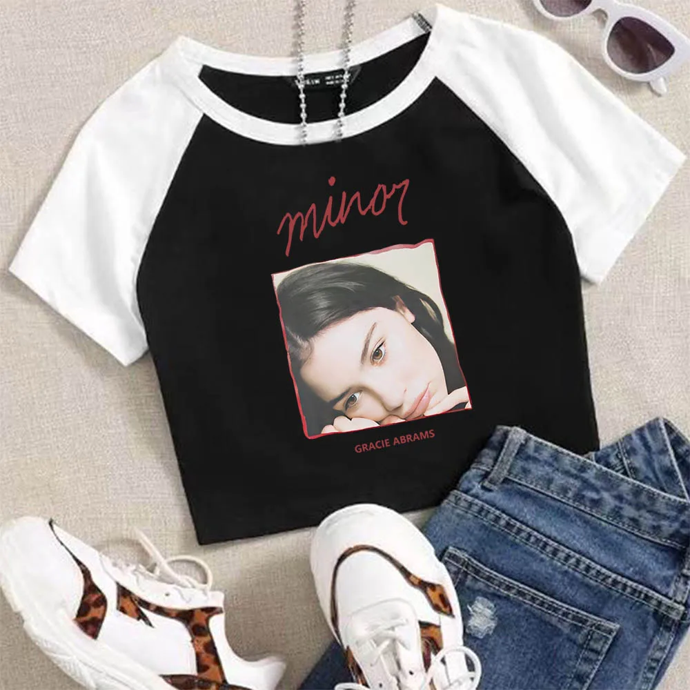 Кроп-топ с принтом Gracie Abrams 2024 модная короткая футболка без пупка