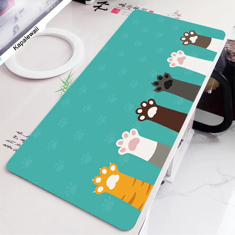 

Kawaii Cat Paw Mousepad Black Mouse Pad Japan Anime Desk Pad Desktop Computers Office Carpet Pads On The Table Table Game For Pc