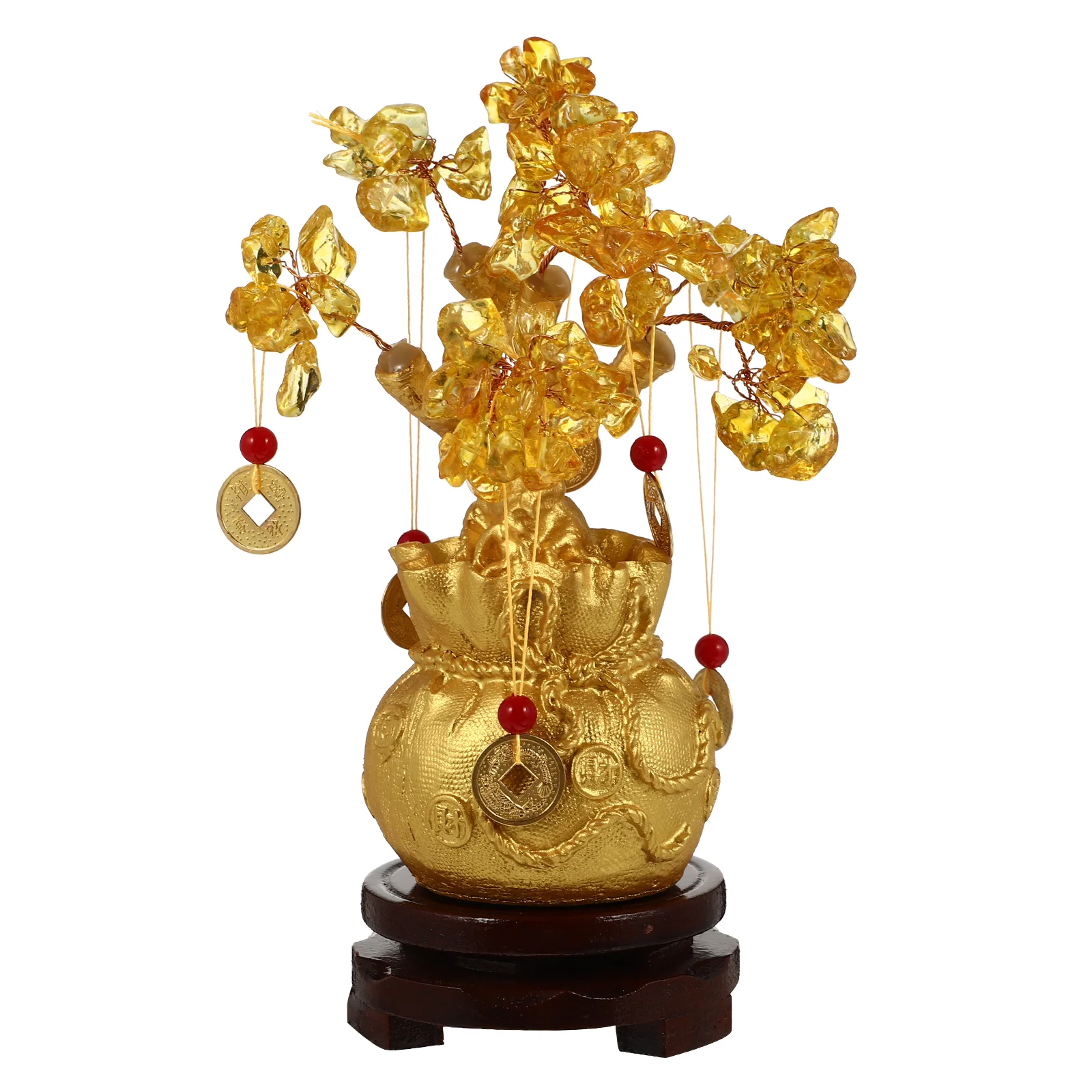 

Tree Money Crystal Shui Feng Bonsai Fortune Chinese Ornament Citrine Decoration Lucky Statue Wealth Gemstone Figurine Desktop