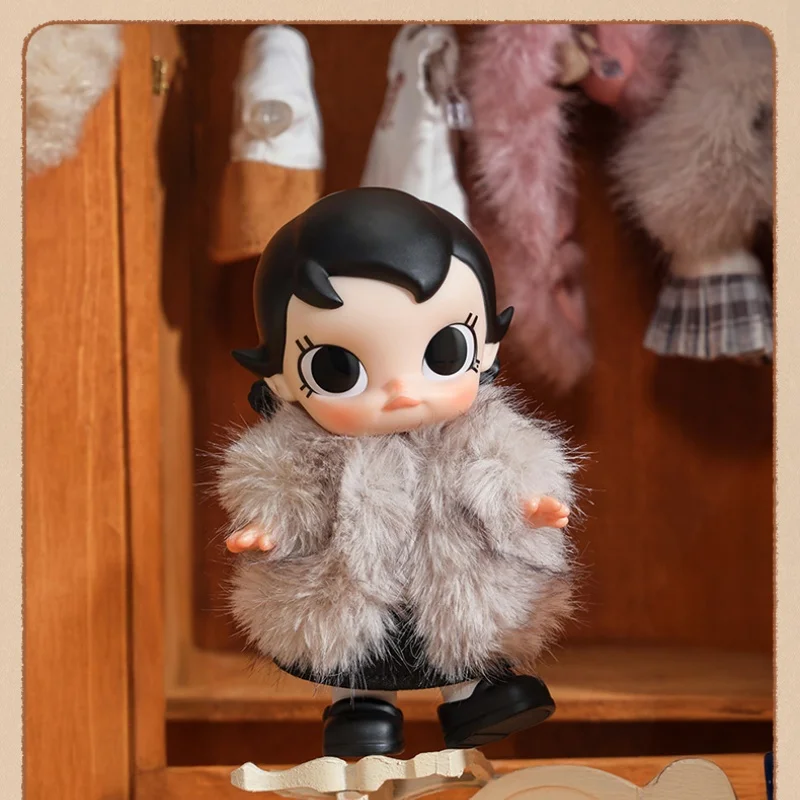 Фото Новый Popmart Baby Molly Winter Fit Check Series слепая коробка плюшевая сумка очаровательный брелок модная игрушка украшение рождественские подарки для детей №5