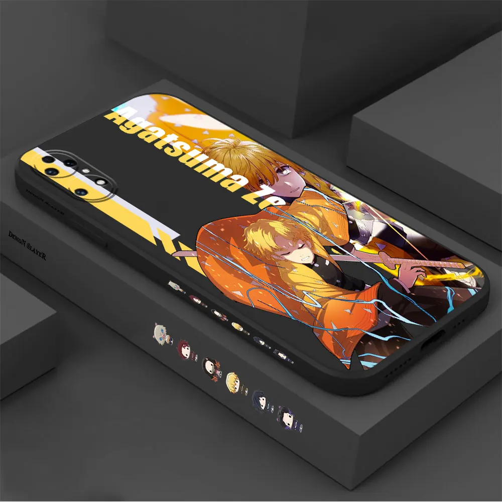 Demon Slayer Agatsuma Zenitsu Phone Case For Huawei P60 P50 P40 P30 P20 Mate 50 40 30 20 20X 10 Colour Liquid Silicone Cover
