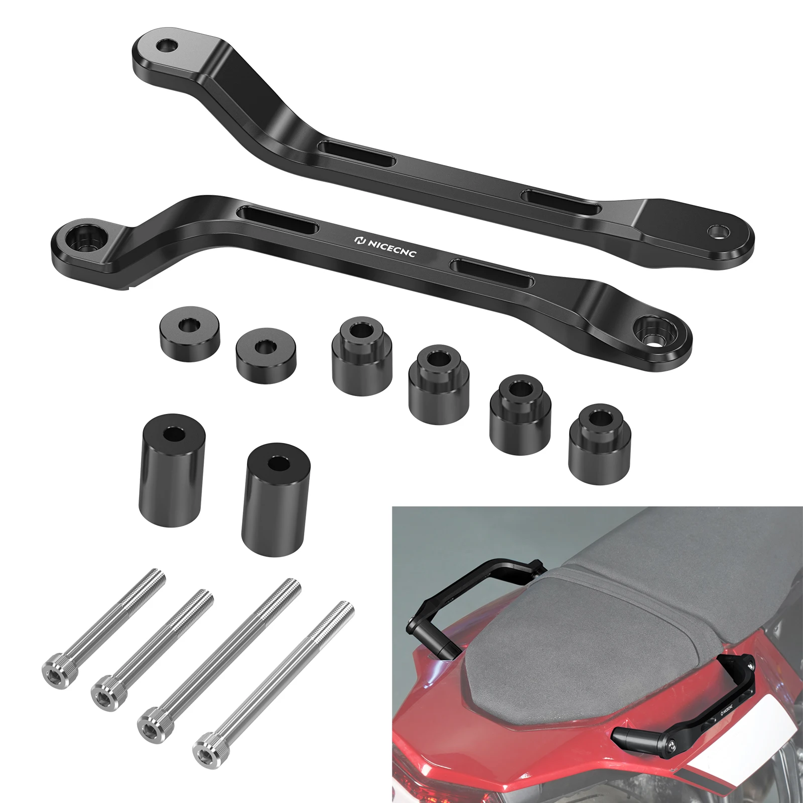 

Ручки для заднего пассажира мотоцикла, поручни, рычаги для Yamaha Tenere 700/Rally Edition 2019-2024 Tenere 700 WR 2022