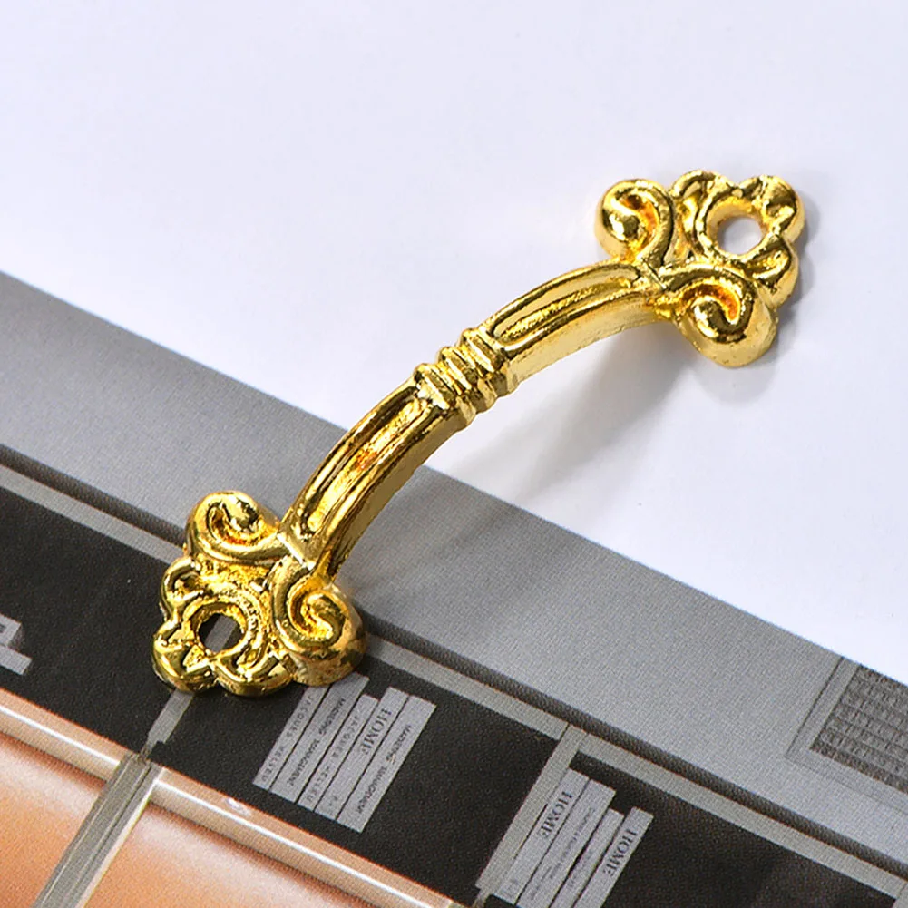 

Handle Handles None 10PCS 48*14mm Accessories Antique Drawer Bronze Gift Box Gold Jewelry Box Packaging Brand New