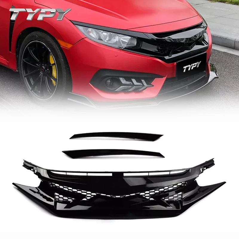 

Передний бампер, защитная сетка двигателя, индивидуальная решетка гримаса для хэтчбека для Honda CIVIC 2016 2017 2018