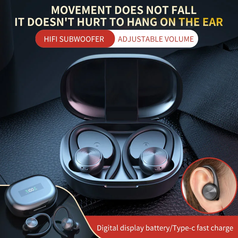 Спортивная гарнитура R200 TWS беспроводные наушники Bluetooth с микрофоном