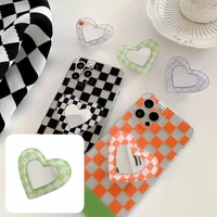 fashion with mirror wear resistant love heart phone finger grip tok for office mobile phone bracket mobile phone holder