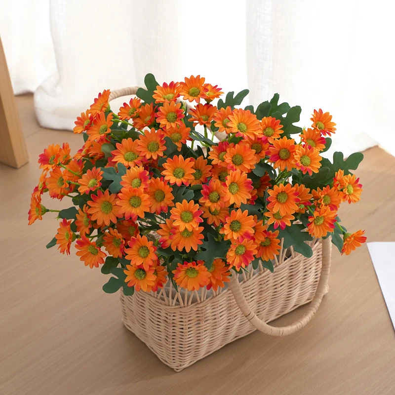 

Daisy Artificial Flower Bouquets For Romantic Spring Wedding Birthday Party Office Living Room Home Decoration Silk Fake Flowers