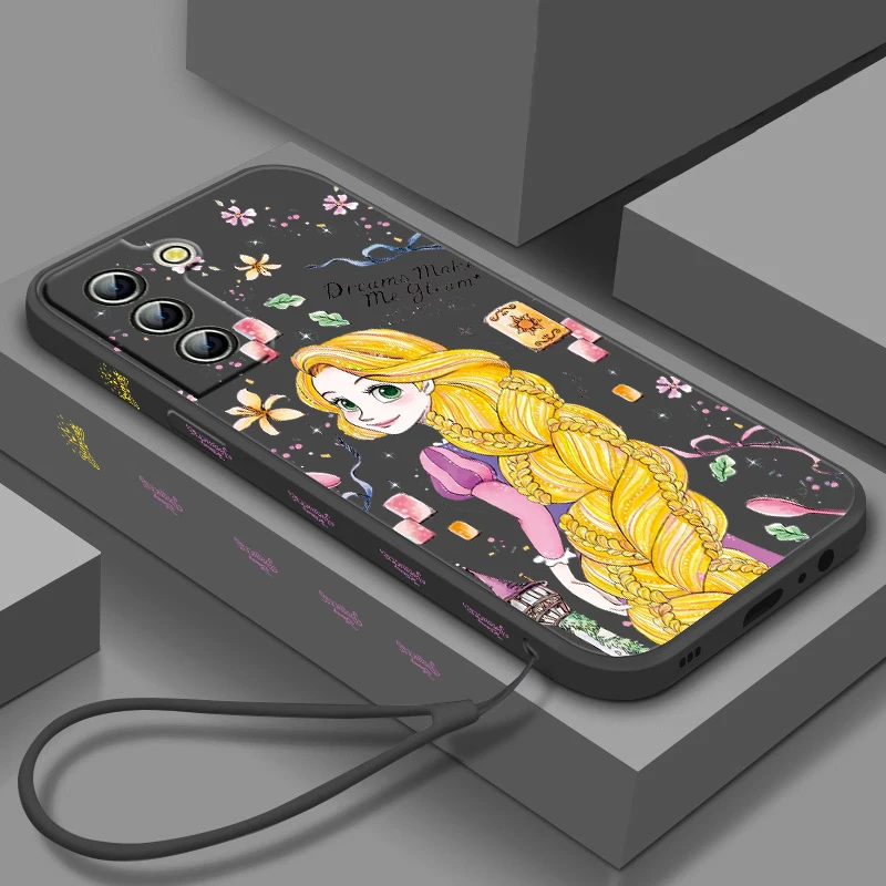 

Beautiful mermaid princess Phone Case For Samsung Galaxy S23 S22 S21 S20 S10 S9 Ultra Plus Pro FE Liquid Left Rope Phone Case