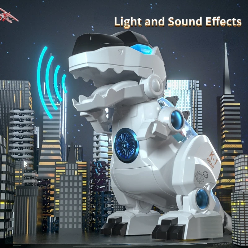 New Electric Dinosaur Toy Mode Walking Gear Tyrannosaurus Rex with Light and Sound Effects Children's Electronic Toys