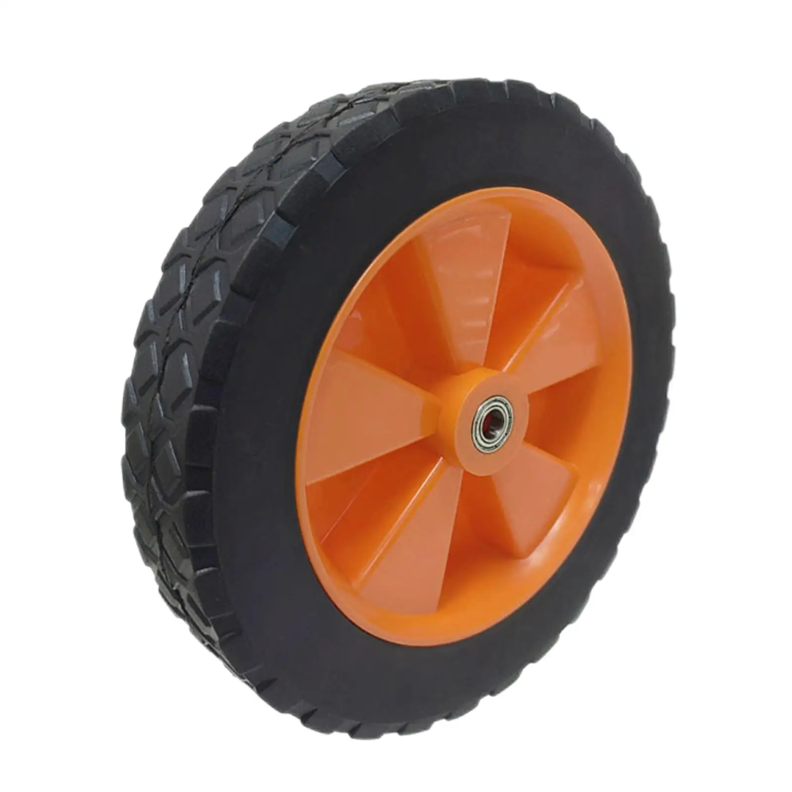 7" Collapsible Wagon Wheel Dual Bearing Rubber for Garden Ca