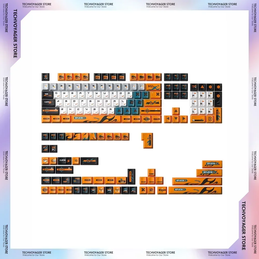 136/157 клавиш магнитный переключатель ПК механическая клавиатура колпачок Jet Flame