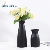 niflheim nordic ceramic simplicity decorative vase white black flower pot home bedroom decor figurines desktop artwork sculpture