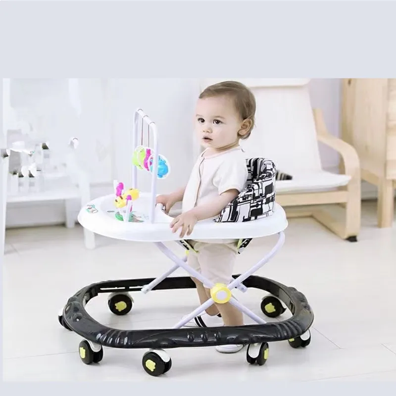 6-18month Infant and Child Baby Walker Anti-rollover Multifunctional Scooter with Music Toy Car Multi Functional Collapsible