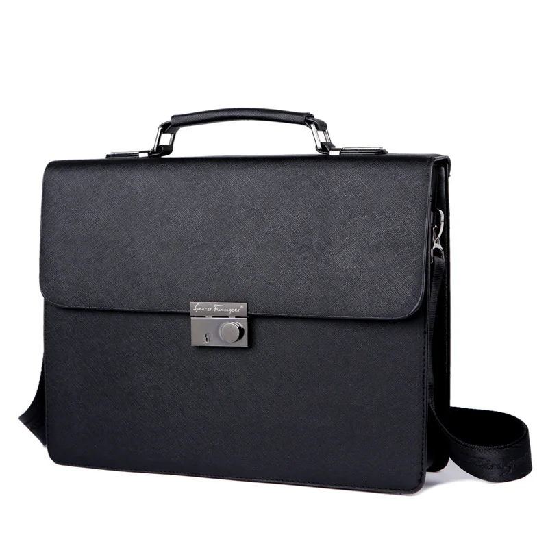 

Men's business briefcase handbag single shoulder Crossbody lock leisure fashion men's