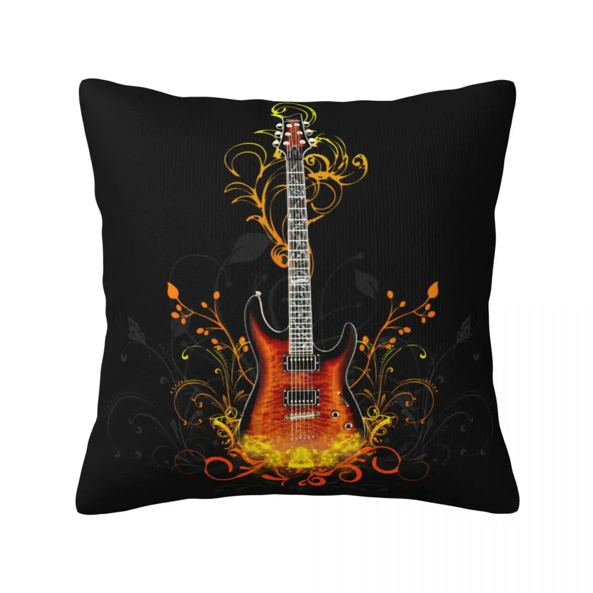 

Rock Guitars Throw Pillow Cover Decorative Pillow Covers Home Pillows Shells Cushion Cover Zippered Pillowcase