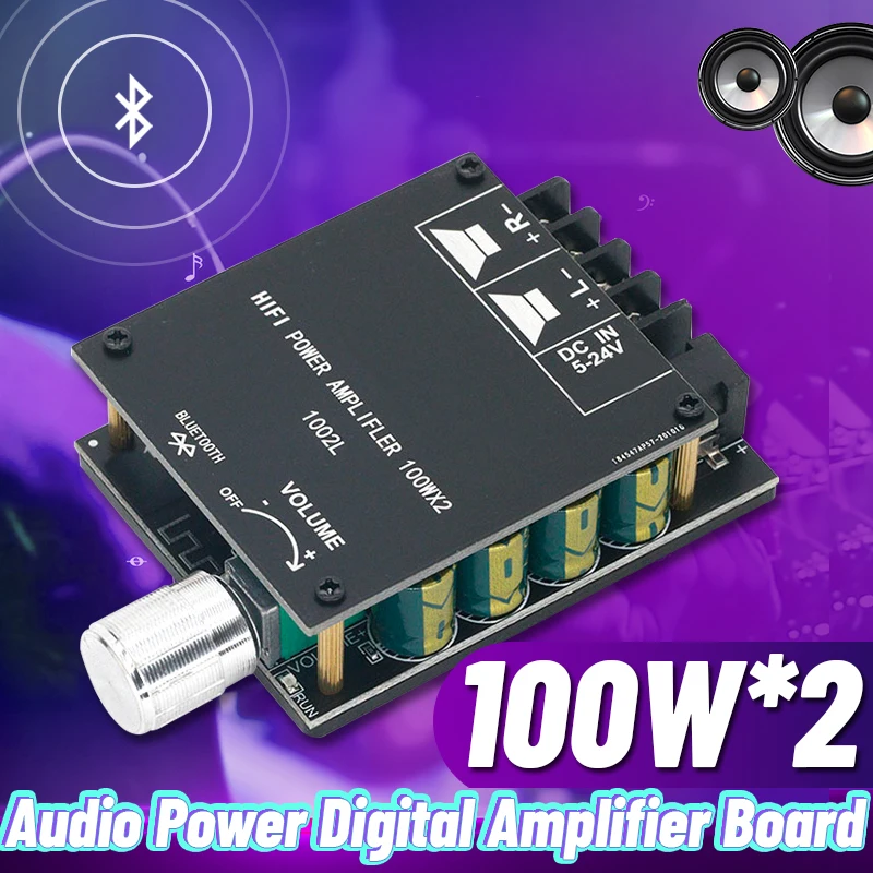 ZK-1002L 100WX2 Мини Bluetooth 5 0. 0 беспроводной аудио Мощность Цифровой усилитель плата