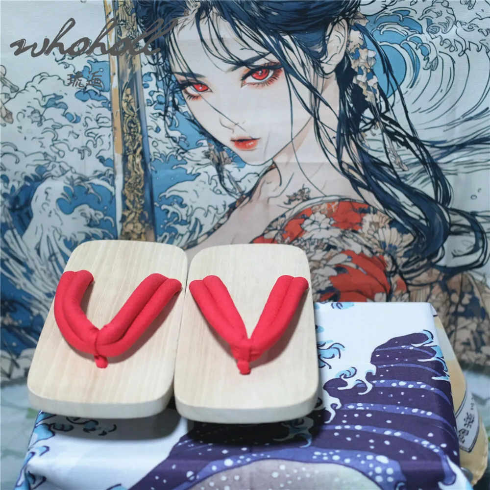 Японские деревянные гейши Geta летние мужские и женские тапочки с двумя зубцами
