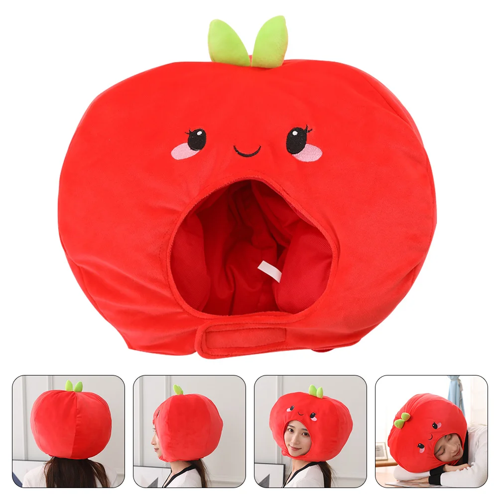 

Plush Apple-designed Hat Plush Headwear Plush Cap Carnival Party Supplies