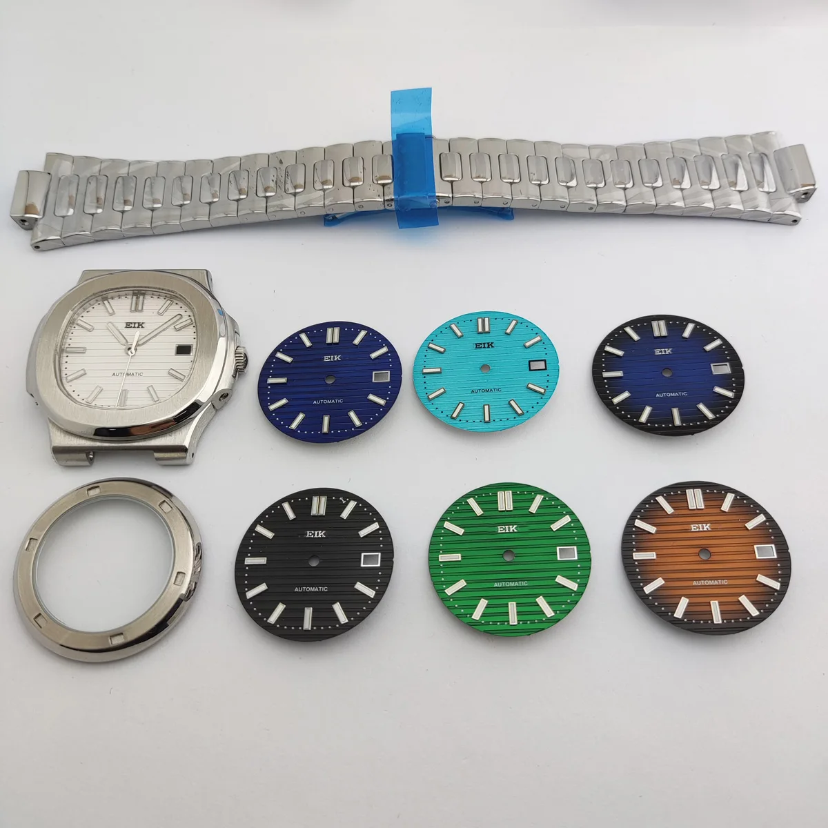 

NH35 case Nautilus 41mm Seiko Watch case dial Luminous Hands stainless steel for NH36 Miyota8215 Movement Watch accessories 3