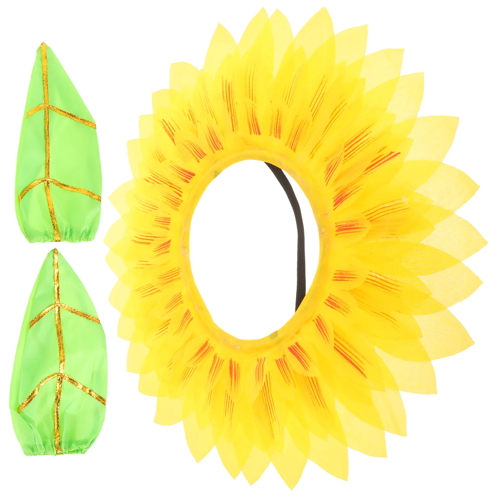 

Sunflower Headgear Cosplay Outfits Kids Novelty Headdress Performance Props Flowers Hat Silk Cloth Funny Child