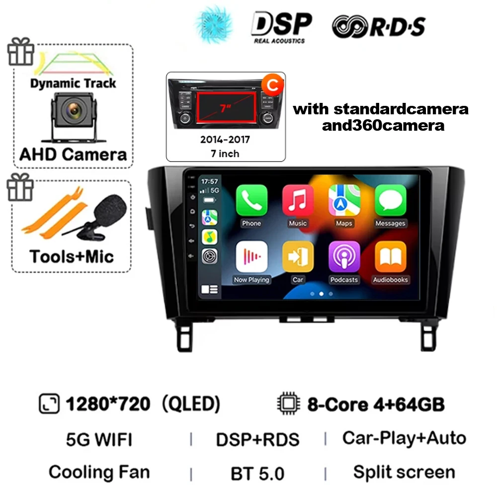 

Android 15 для Nissan X-Trail Qashqai 2 J1T32 Qashqai J10 J11 2014 2015 2016 2017 2018 2019 2020 GPS CARPLAY Автомобильный радиоприемник с двумя объективами